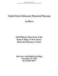 USHMM Finding