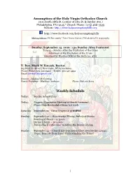 Weekly Schedule