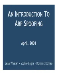 An Introduction to Arp Spoofing