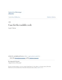 Case for the Readable Code David L