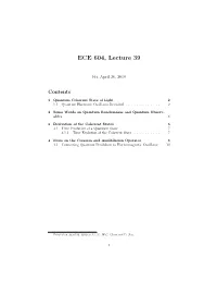 ECE 604, Lecture 39