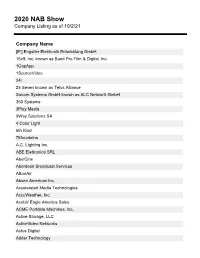 Exhibitor List (PDF)