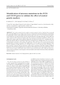 Identification of Missense Mutations in the PCP4 and CD109 Genes to Validate the Effect of Neutral Genetic Markers