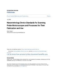 Nanometrology Device Standards for Scanning Probe Mmicroscopes and Processes for Their Fabrication and Use