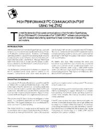 Z182 Com Port Appnote