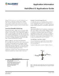 Application Information Hall-Effect IC Applications Guide