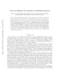 Arxiv:1808.01079V4 [Math.DS] 30 Jan 2019 Dimensional Persistent Homology for Xn