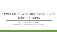 Honolulu's Parks and Playgrounds