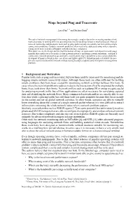 Ntop: Beyond Ping and Traceroute