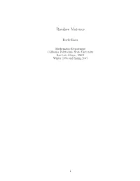 Random Matrices