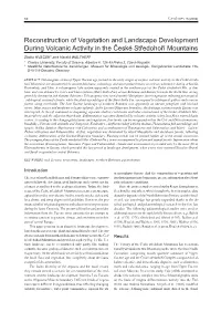 Reconstruction of Vegetation and Landscape Development During
