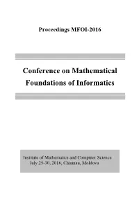 Conference on Mathematical Foundations of Informatics