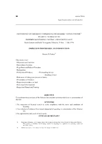Inspection Procedures: an Introduction