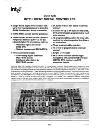 Isbc 569 INTELLIGENT DIGITAL CONTROLLER