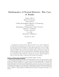 Mathematics of Nested Districts: the Case of Alaska