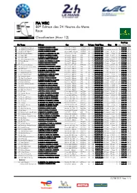 Race 89º Edition Des 24 Heures Du Mans FIA