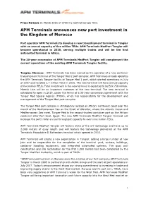 APM Terminals Press Release