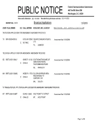 Broadcast Applications 12/5/2005