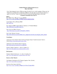 Catholic Resources