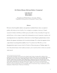 Do Political Finance Reforms Reduce Corruption?