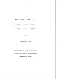 Page 1 E X T R a P O S I T I O N a N D P R O N O M I N a L