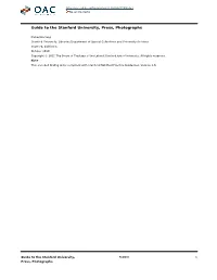 Stanford University, Press, Photographs