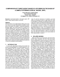 Comparison of Three Agent-Based Platforms on the Basis of a Simple Epidemiological Model (Wip)