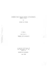 Decomposition of Sodium N-Methyl Dithiocarbamate, Vapam, in Soil