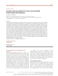 Immune Response Patterns in Non‐Communicable Inflammatory Skin