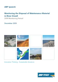 Monitoring the Disposal of Maintenance Material in River Orwell 2019 Monitoring Period