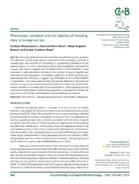 Phenotypic Variation and Heritability of Heading Date in Hexaploid Oat