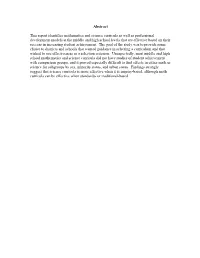 Review of Evaluation Studies of Mathematics and Science Curricula and Professional Development Models