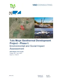 Tulu Moye Geothermal Development Project - Phase I: Environmental and Social Impact Assessement ESIA Report: Part II of III Version 02 – Nov