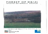 FOREST of DEAN REVIEW of SPECIAL STATUS – Vol 2