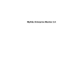 Mysql Enterprise Monitor 2.0 Mysql Enterprise Monitor 2.0 Manual