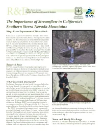 Stream Discharge (Streamflow)