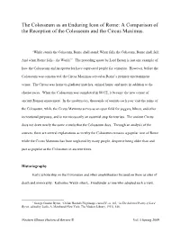 The Colosseum As an Enduring Icon of Rome: a Comparison of the Reception of the Colosseum and the Circus Maximus