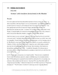 121. THIRD MOVEMENT 'German' Exiles Transform Classical Music In