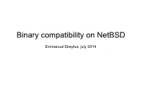 Binary Compatibility on Netbsd