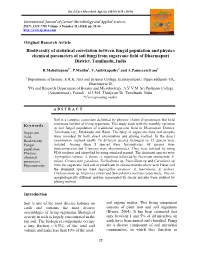 Biodiversity of Statistical Correlation Between Fungal Population And