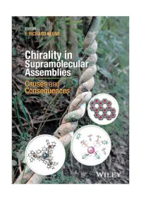 Chirality in Supramolecular Assemblies Chirality in Supramolecular Assemblies