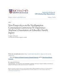 Experience Mayhew's Dissertation On
