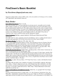 Fireclown's Basic Booklist by Fireclown (Dagaz@Netcom.Com)