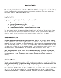 Logging Policies
