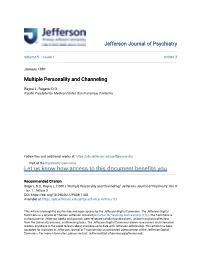 Multiple Personality and Channeling