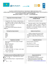 Programme Title & Project Number Country, Locality(S), Priority Area(S)