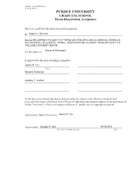PURDUE UNIVERSITY GRADUATE SCHOOL Thesis/Dissertation Acceptance