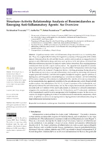 Structure–Activity Relationship Analysis of Benzimidazoles As Emerging Anti-Inﬂammatory Agents: an Overview