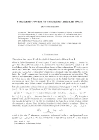 Symmetric Powers of Symmetric Bilinear Forms 11
