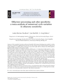 A Meta-Analysis of Menstrual Cycle Variation in Olfactory Sensitivity